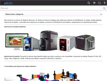 Tablet Screenshot of impresorasdetarjetas.com